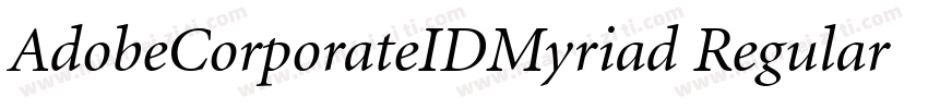 AdobeCorporateIDMyriad Regular字体转换